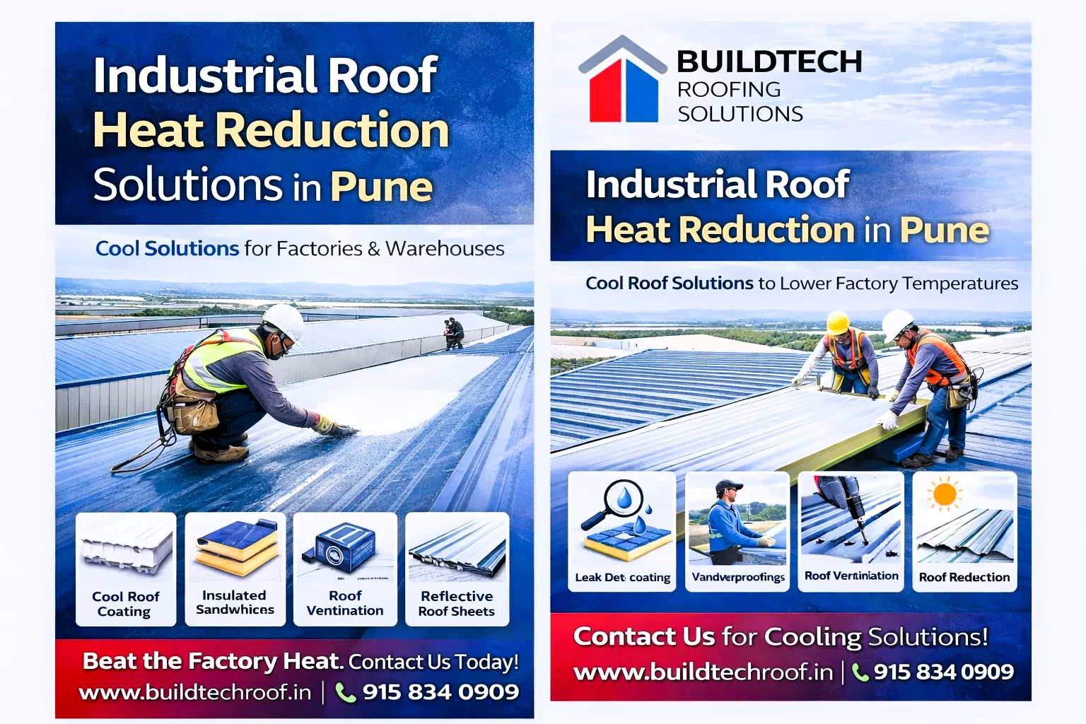 Industrial roof heat reduction solutions