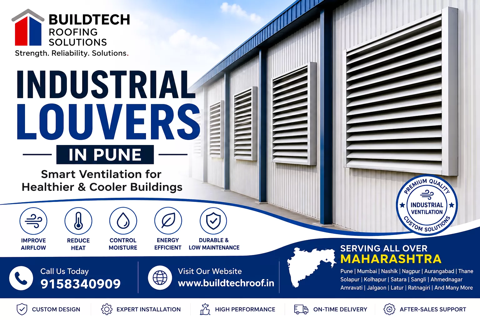 Industrial Louvers in Pune | Factory Ventilation & Airflow Solutions