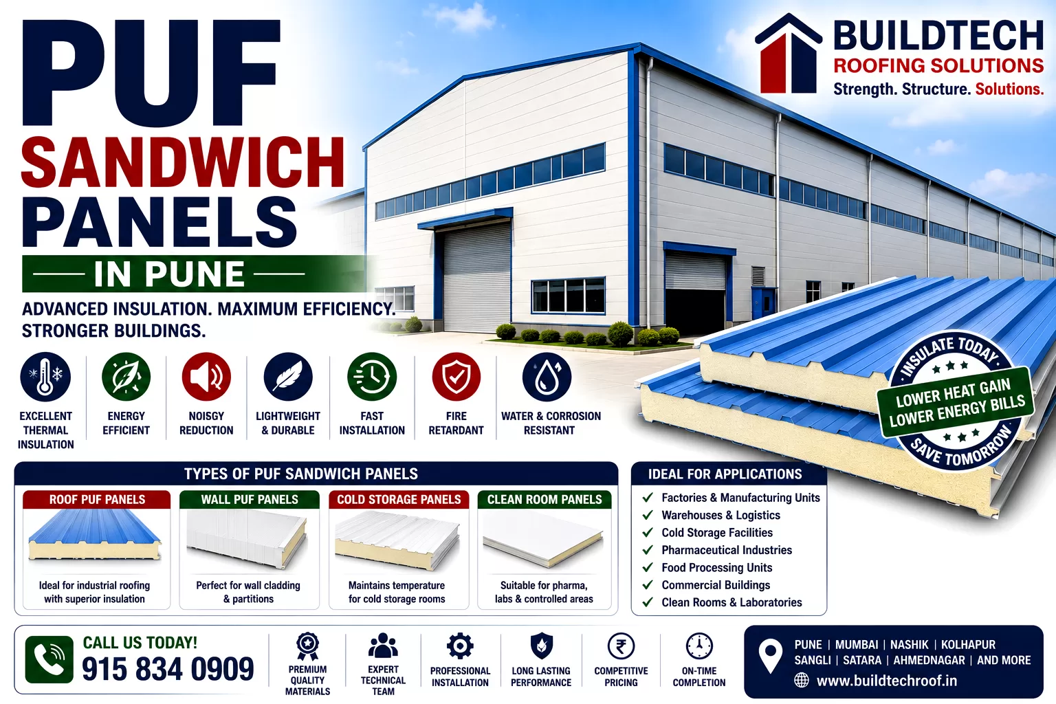 PUF Sandwich Panels Pune