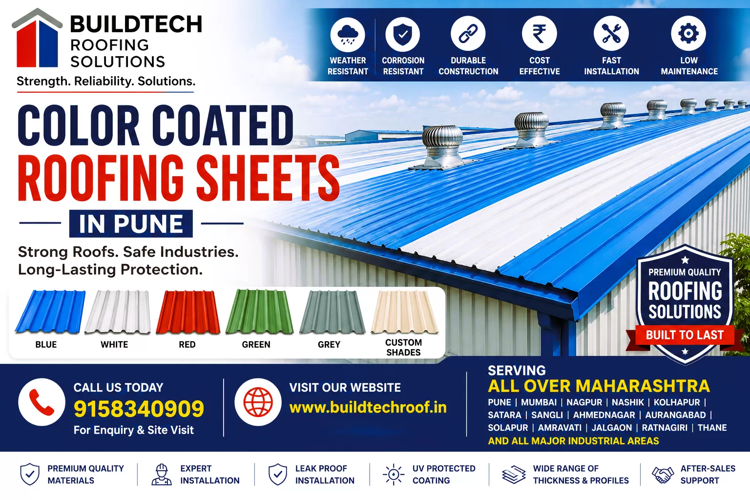 Color Coated Roofing Sheets in Pune