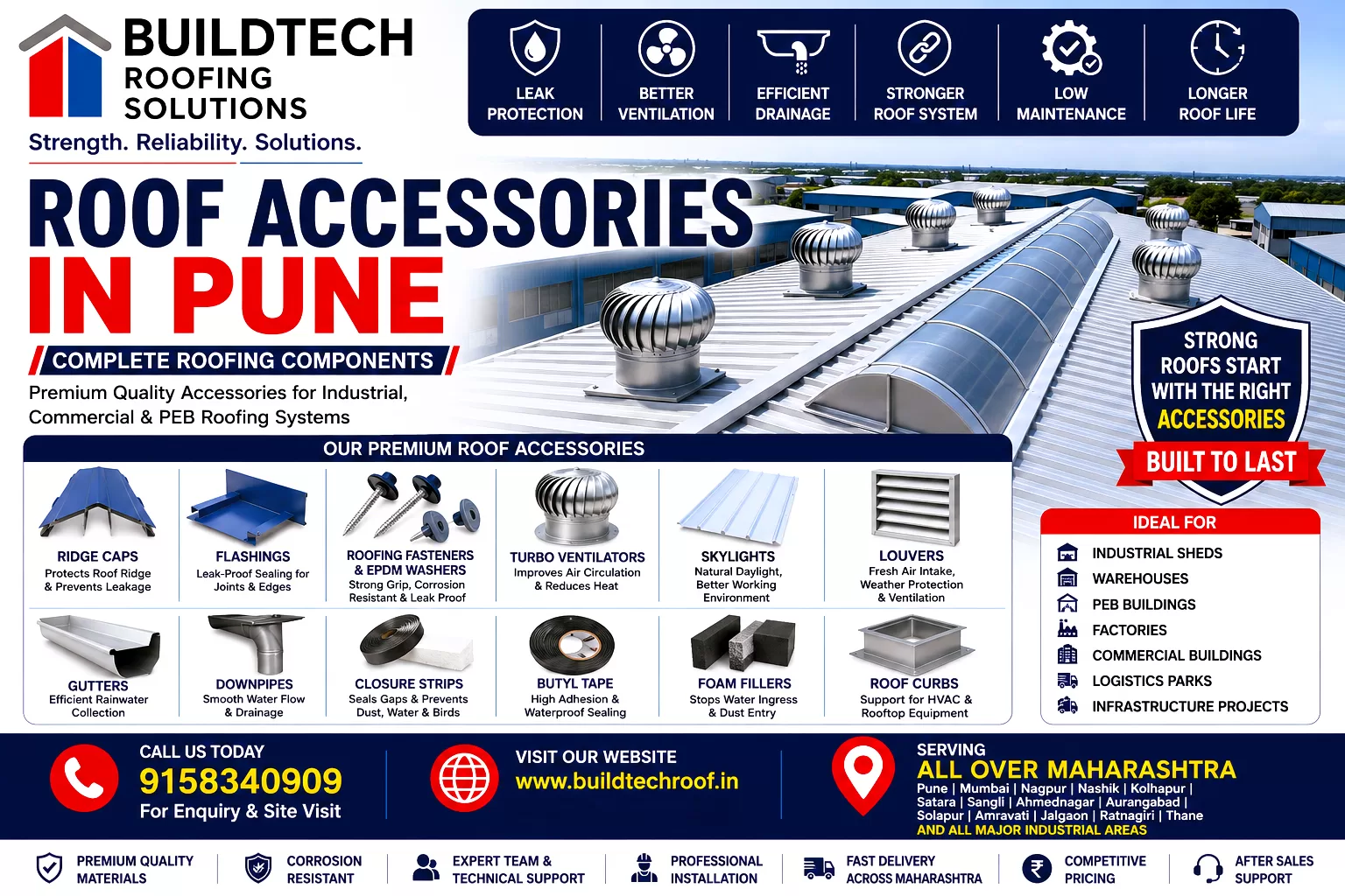 Roof Accessories in Pune | Industrial Roofing Components & Solutions