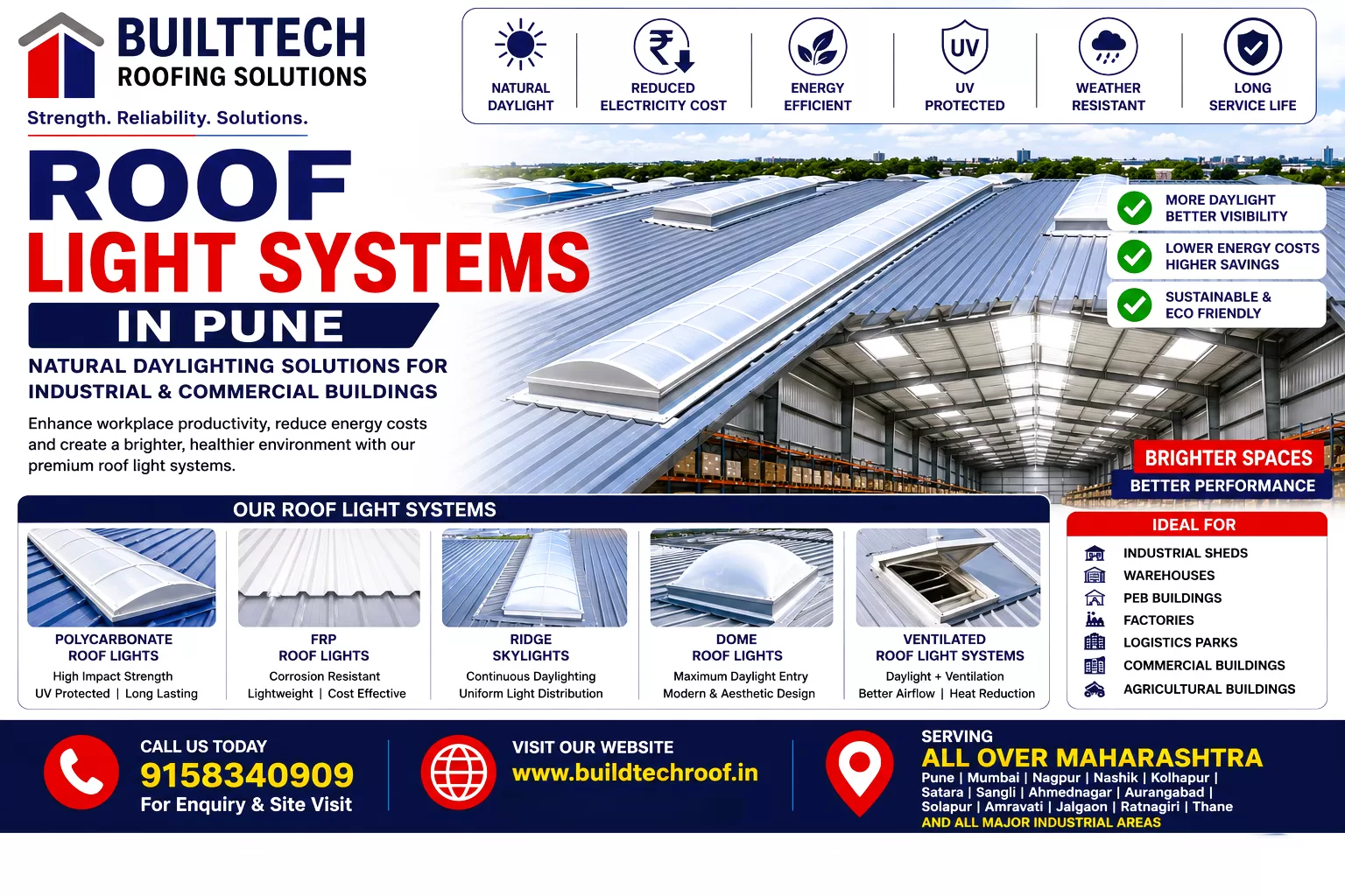 Roof Light Systems in Pune | Natural Daylighting Solutions for Industrial Buildings