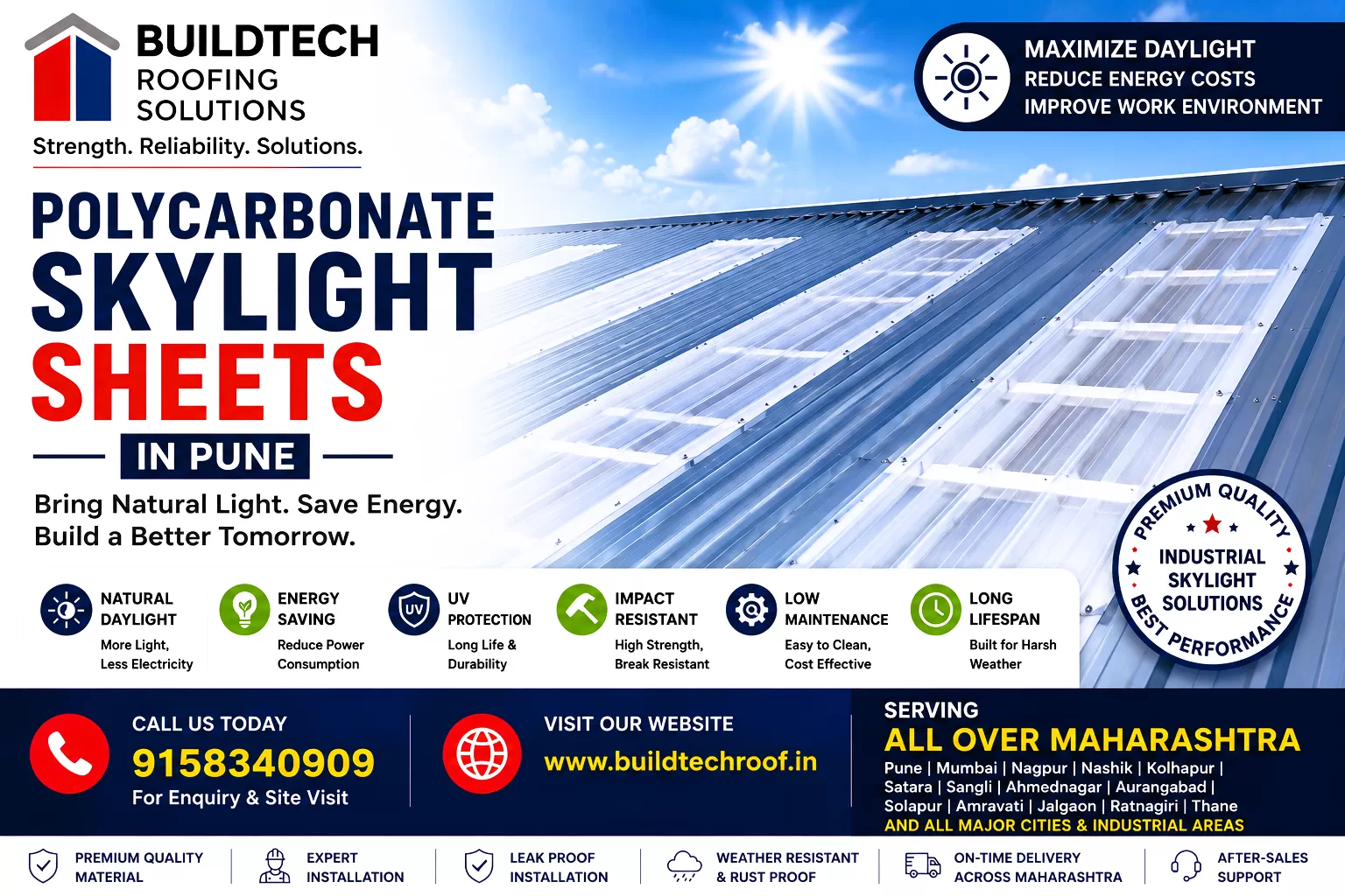 Polycarbonate Skylight Sheets in Pune