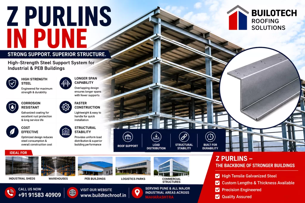 Z purlins for robust industrial structures