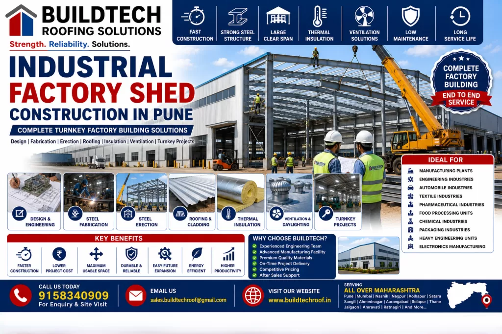 Industrial Factory Shed Construction in Pune | Complete Factory Building Solutions