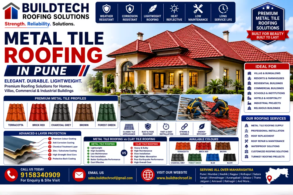 Metal Tile Roofing in Pune | Premium Steel Roof Tile Solutions