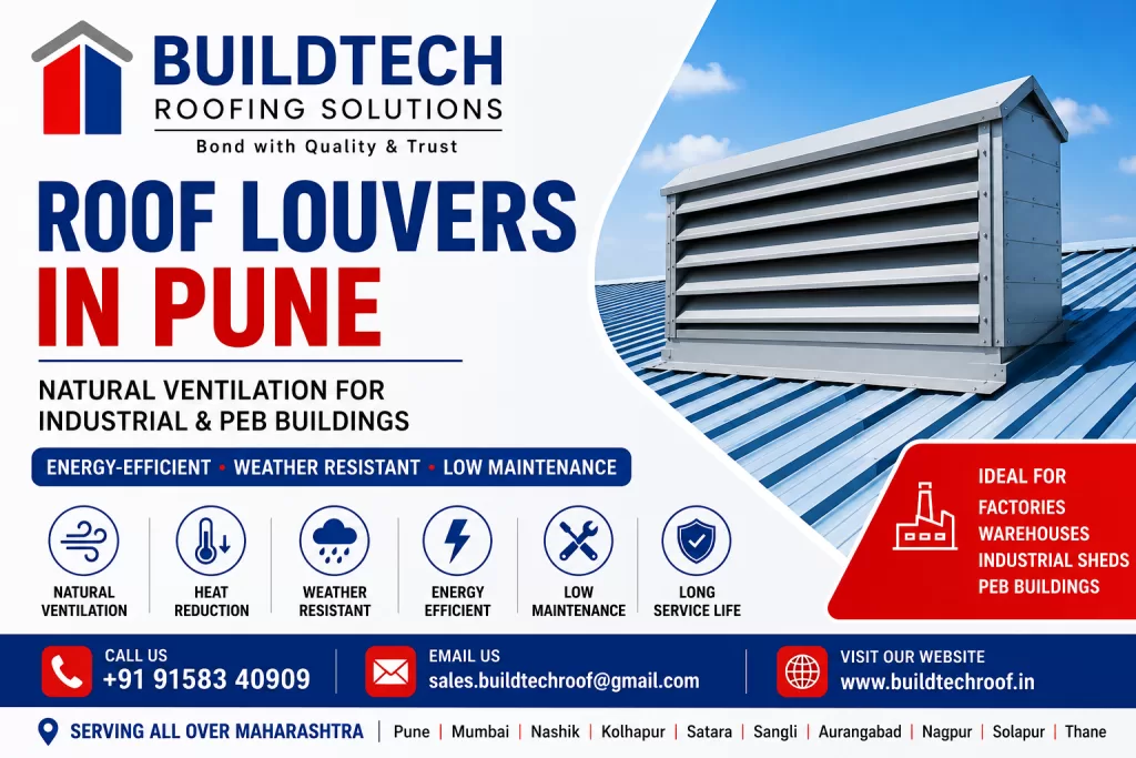 Roof Louvers in Pune | Industrial Roof Louvers Manufacturer & Supplier