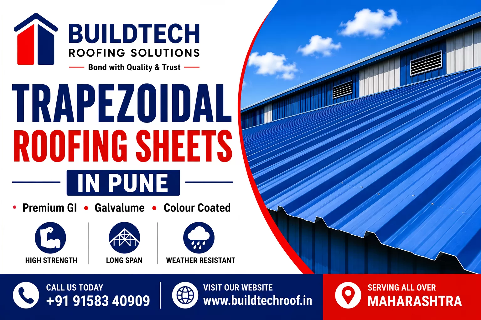 Trapezoidal Roofing Sheets in Pune