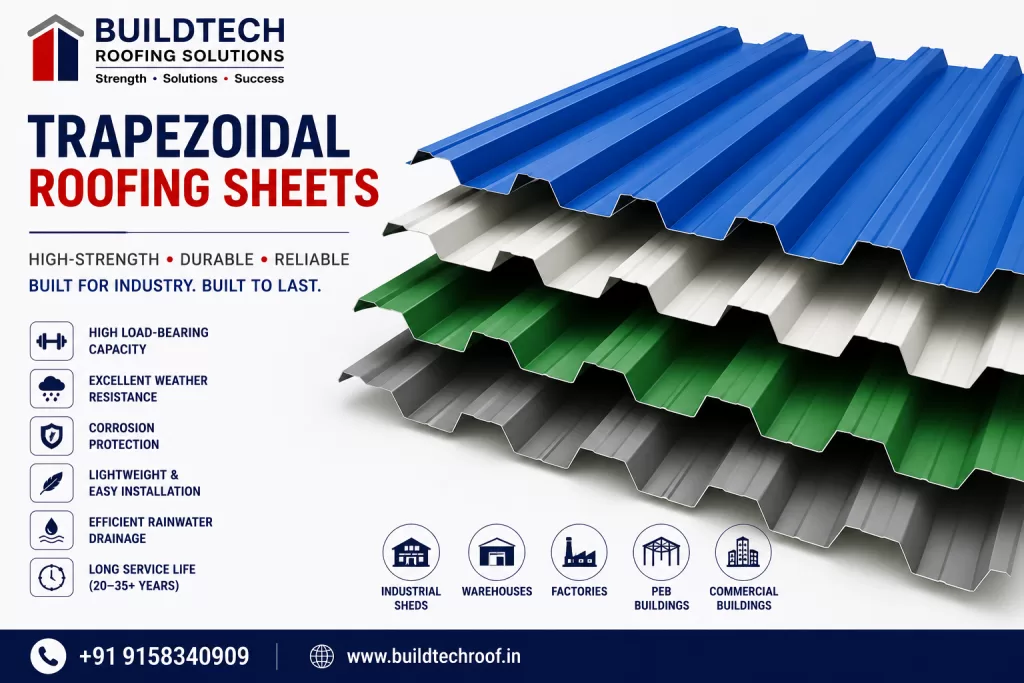 Trapezoidal Roofing Sheets in Pune | Premium Industrial Roofing Solutions