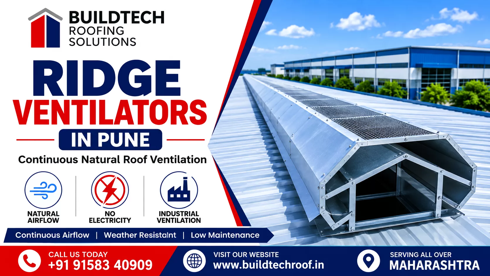 Premium Ridge Ventilators for Industrial & Commercial Roofing